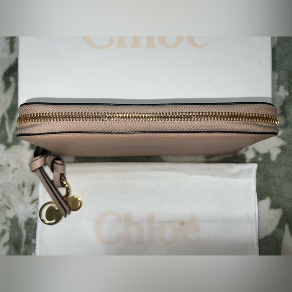 Authentic Chloé “Alphabet” continental wallet in blush nude | Full Set - Picture 3 of 16